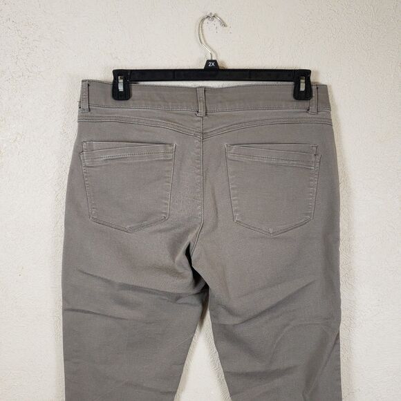 Democracy “Ab” Solution Equality Skinny Pants Taupe Gray Stretch Size 12 - Picture 6 of 9